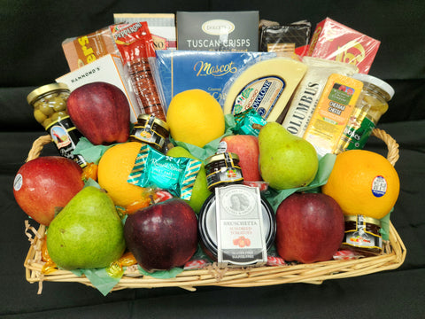 Large Italian Gourmet and Fruit Basket